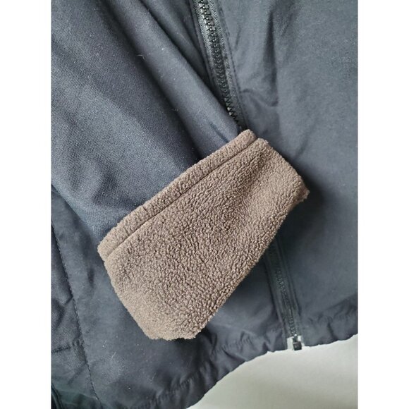 COLUMBIA Black/Brown Warm FLEECE-LINED WINTER JACKET Ski Gear Hike Coat Women XL - Picture 9 of 10